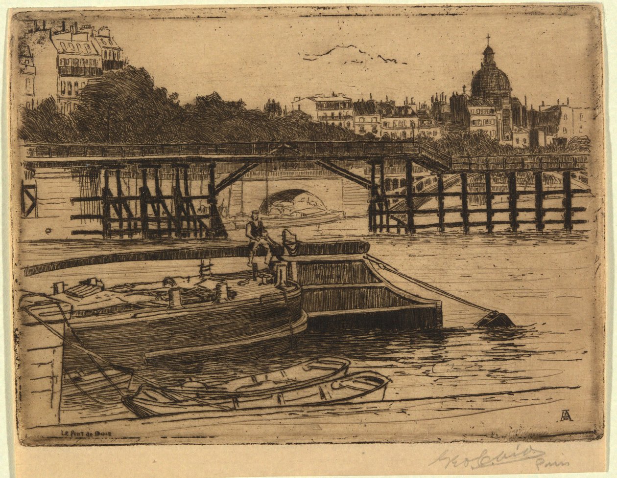 el puente de madera de George Charles Aid