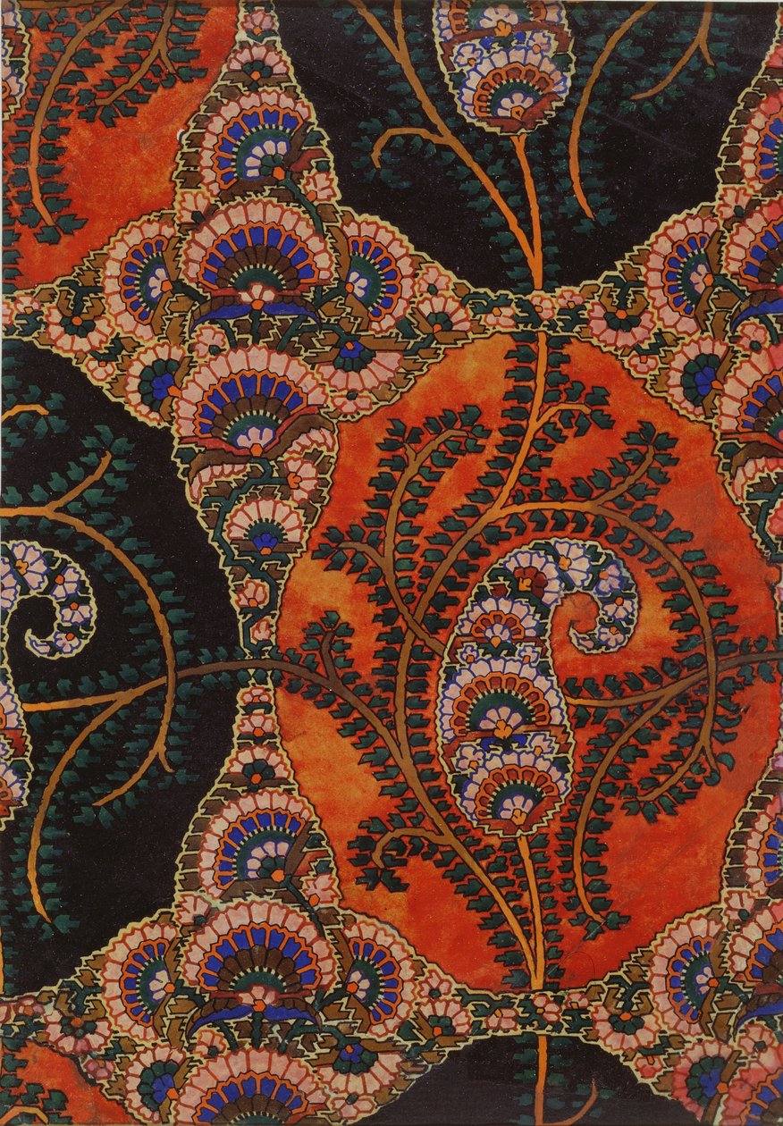Diseño de Tela para Chales de Paisley, c.1871 de George Charles Haite