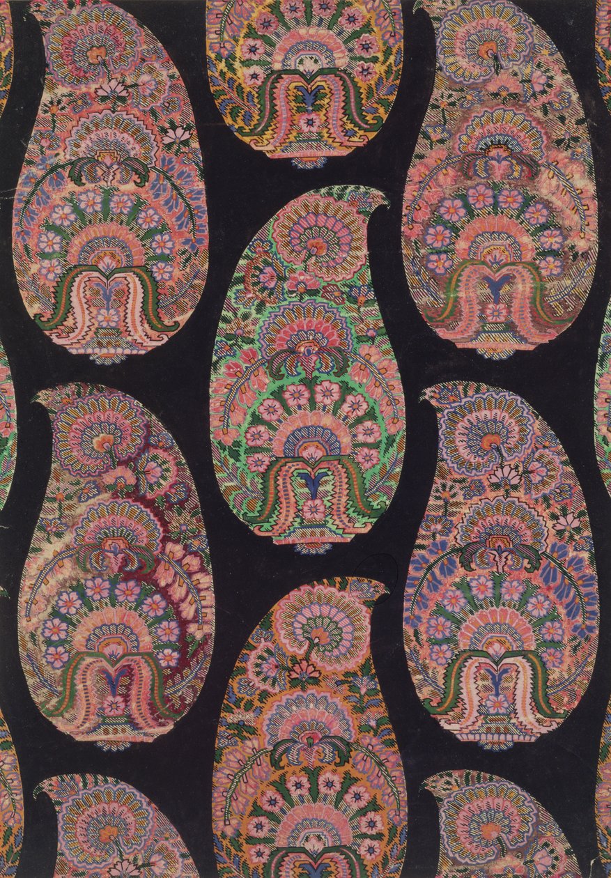 Diseño de Tela para Chales de Paisley, c.1871 de George Charles Haite
