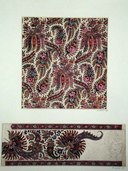 Diseños de tela para chales de Paisley, c.1871 de George Charles Haite