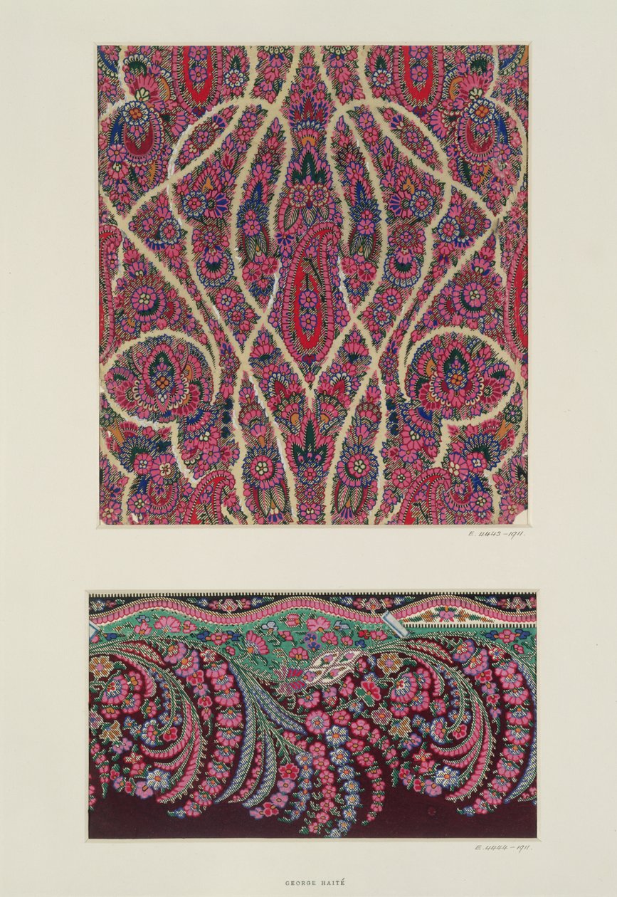 Diseños de tela para chales de Paisley, c.1871 de George Charles Haite