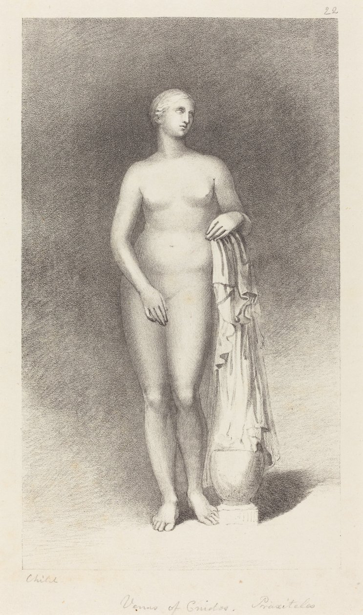 Venus de Cnidos, por Praxiteles de George Childs after John Flaxman