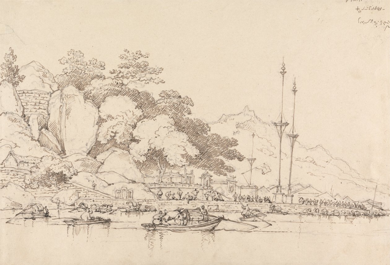 Lap House, Puerto Interior, Macao de George Chinnery