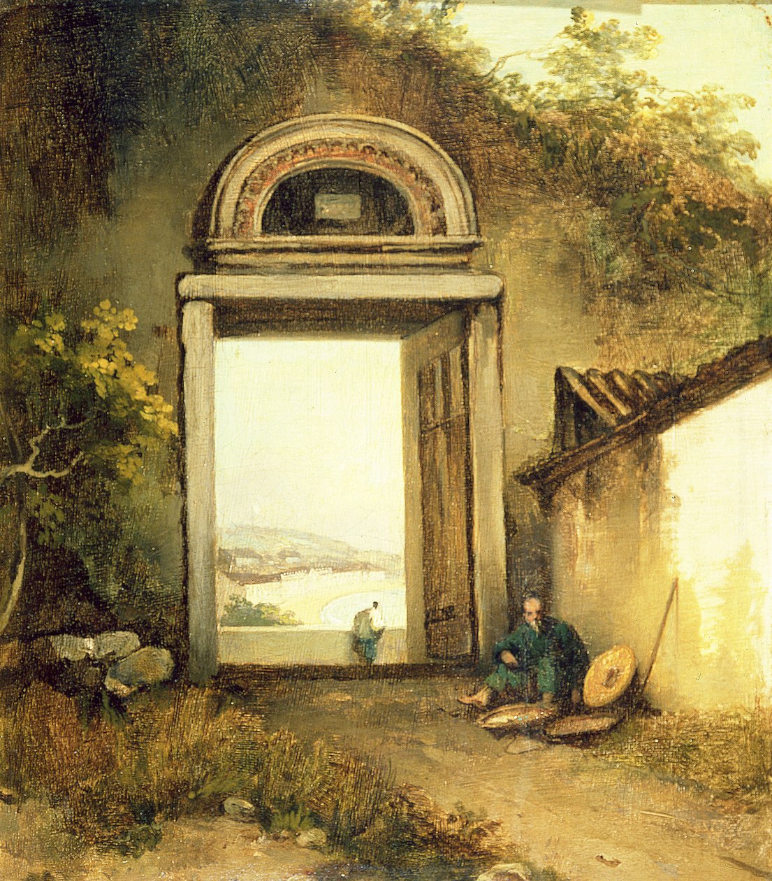 Vista de Praya Grande, Macao, desde una puerta de la colina de Penha de George Chinnery