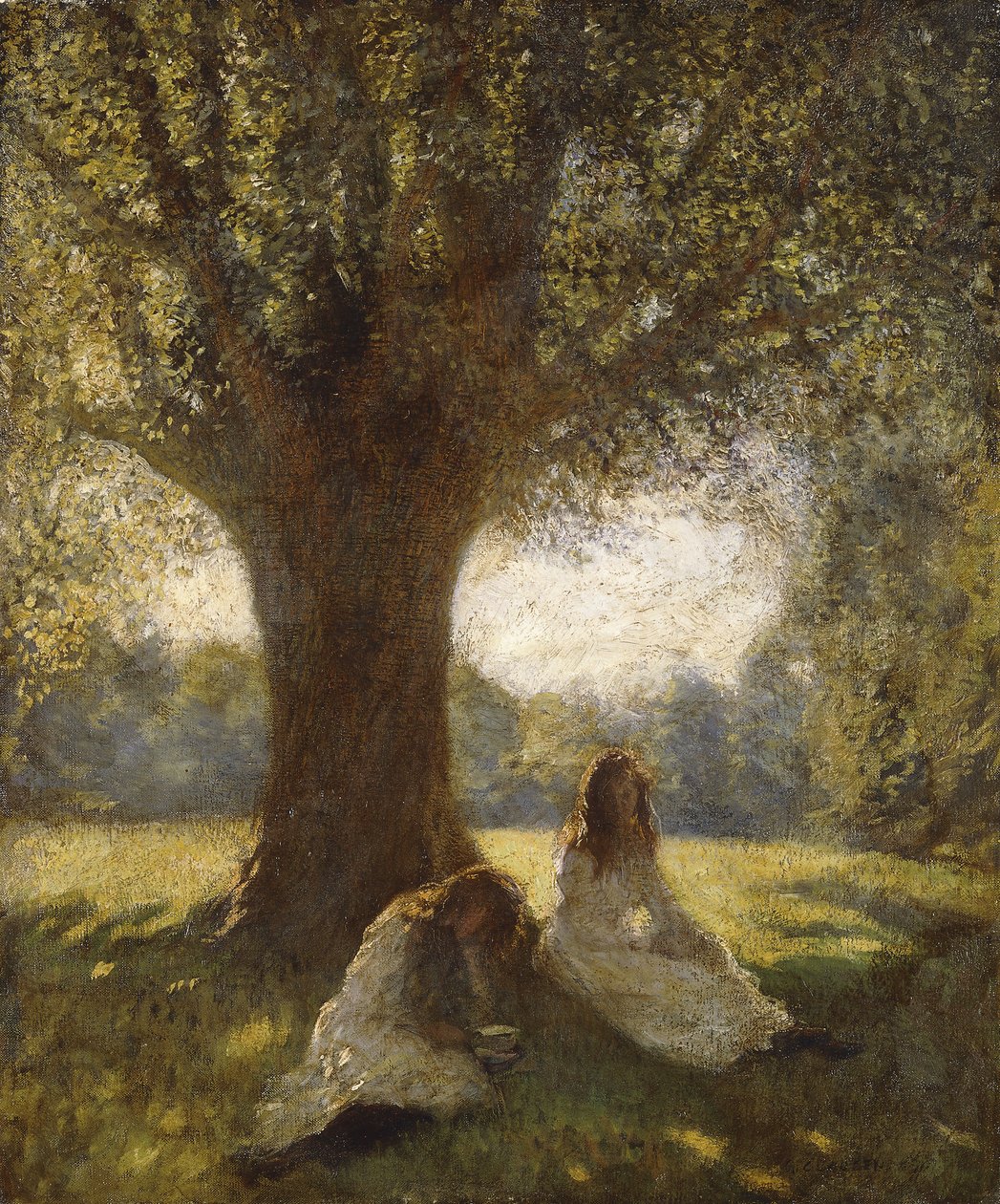Un lugar sombreado, c.1920 de George Clausen