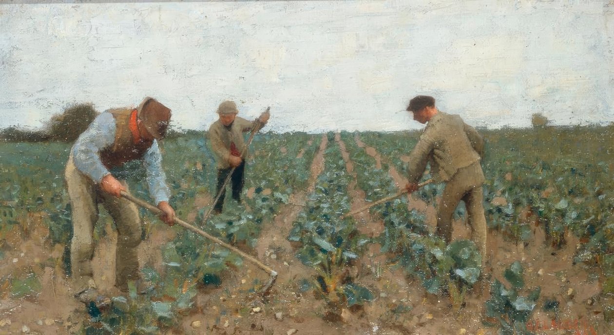Cavando la tierra de George Clausen