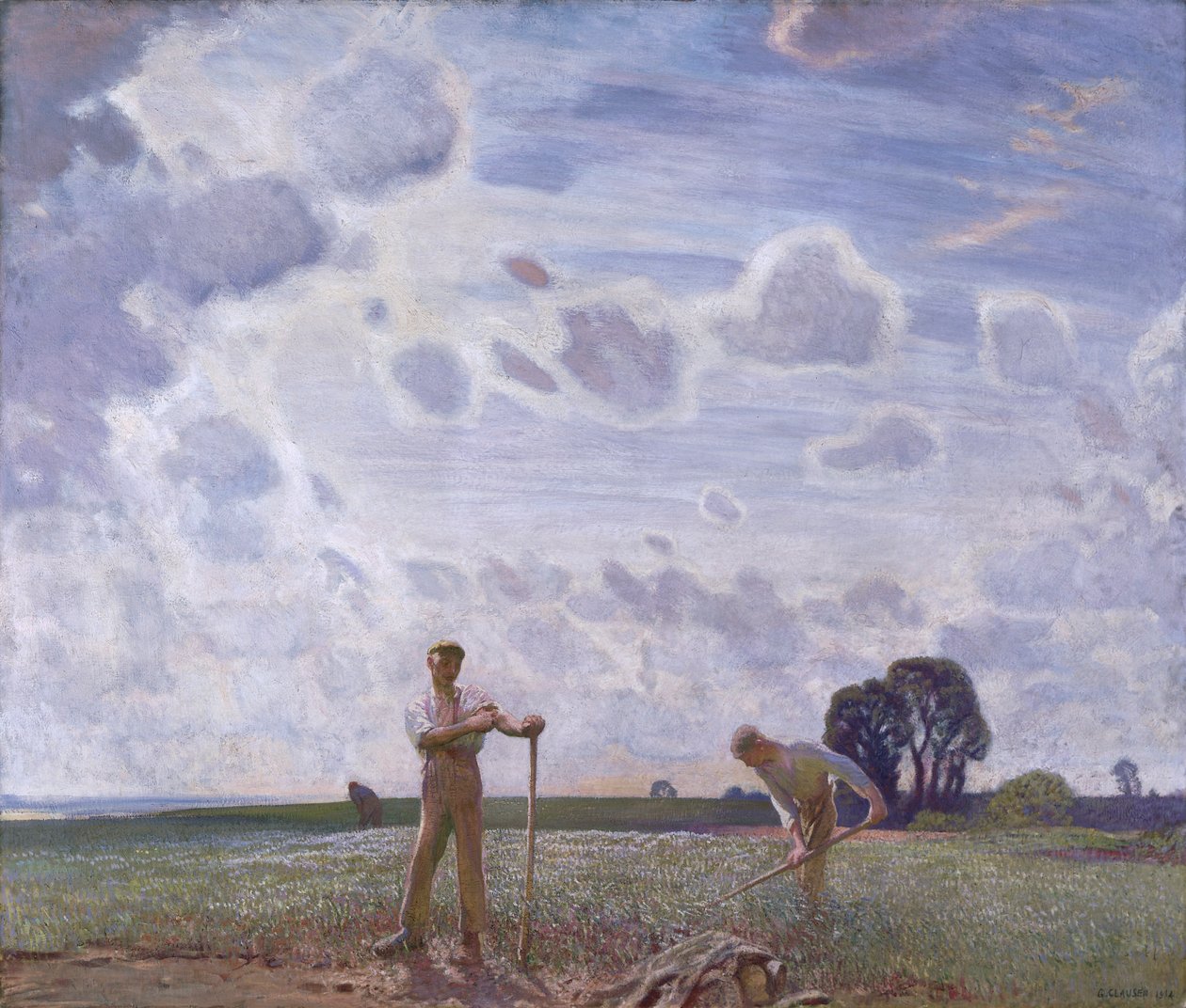 En los campos en junio, 1914 de George Clausen