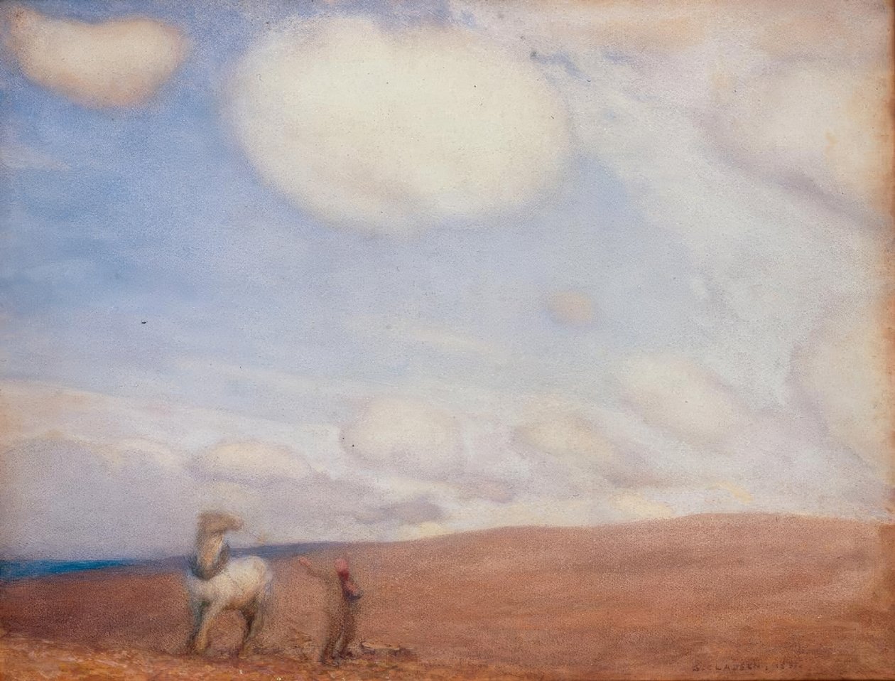 Arando en las colinas de George Clausen