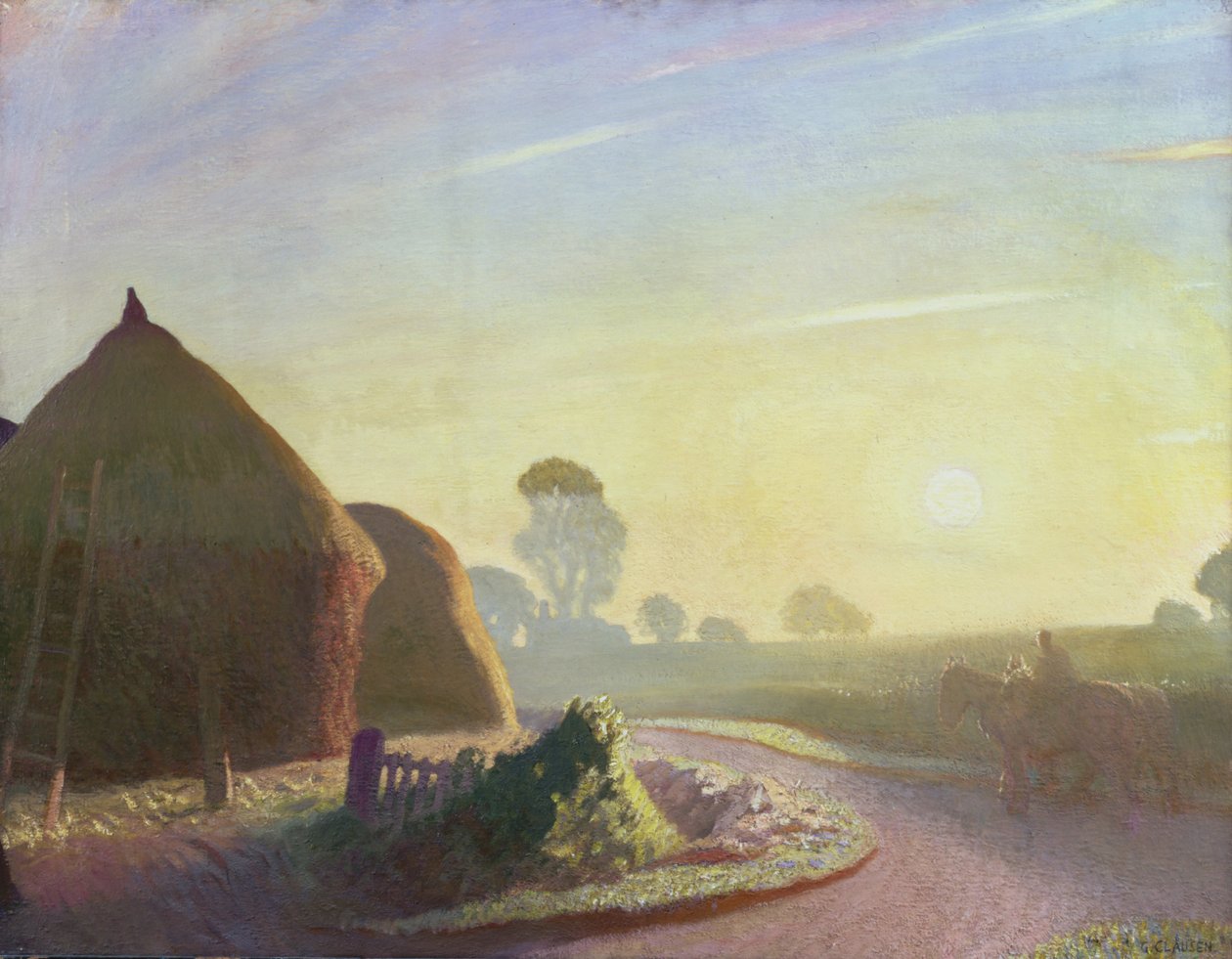 Amanecer en septiembre de George Clausen