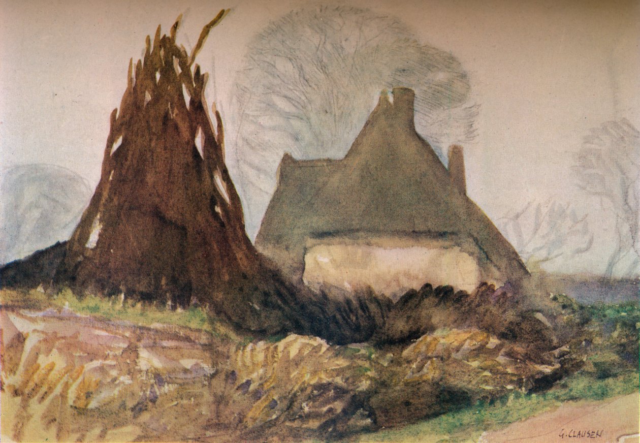 Cabaña del leñador, siglo XX 1931 de George Clausen