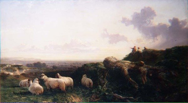 Atardecer en los South Downs de George Cole