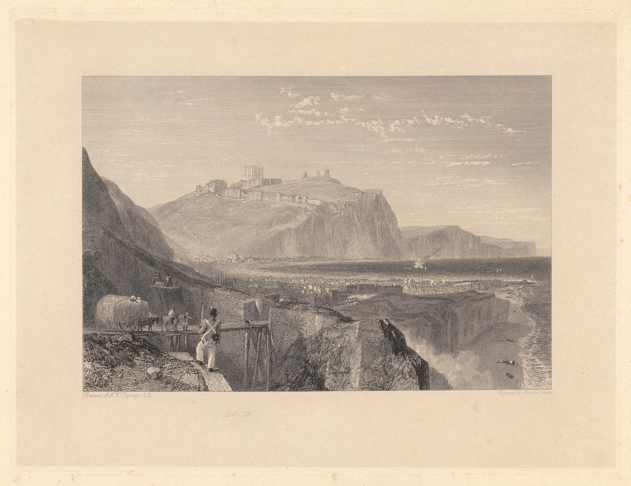 Dover desde el acantilado de Shakespeare de George Cooke