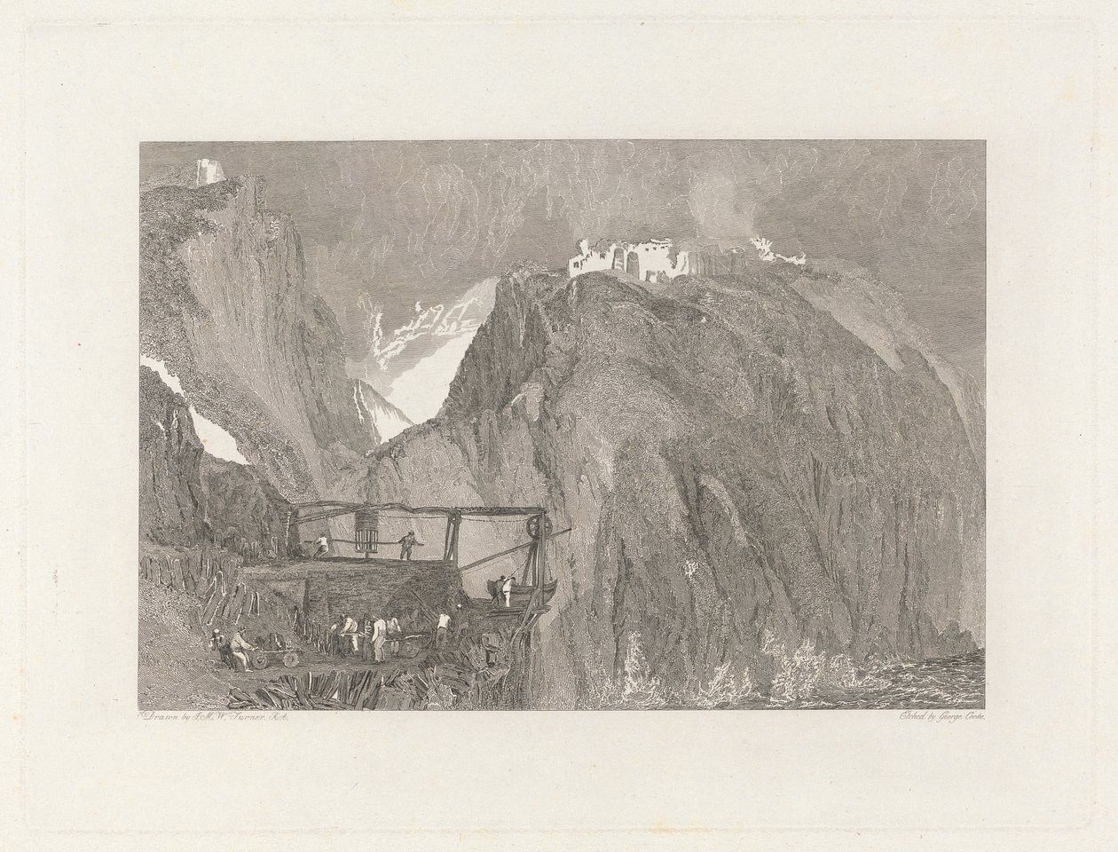 Castillo de Tintagel, Cornualles de George Cooke