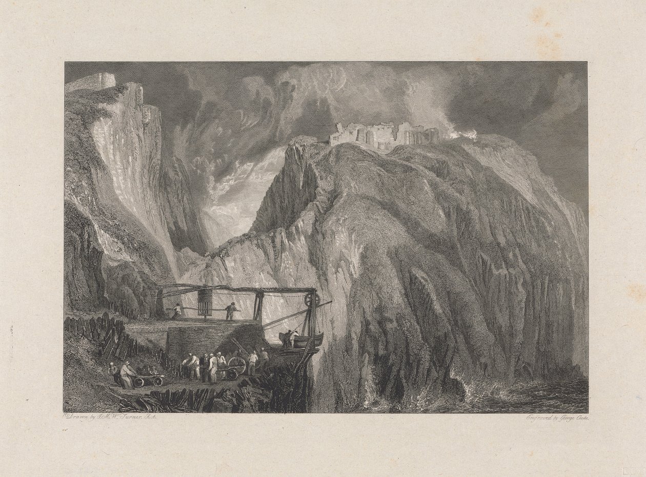Castillo de Tintagel, Cornualles de George Cooke