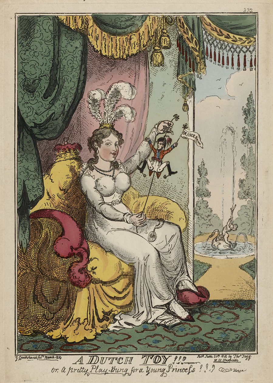 Un juguete holandés!!! o, Un bonito juguete para una joven princesa!!! Hurra, marzo de 1814, publicado el 20 de junio de George Cruikshank