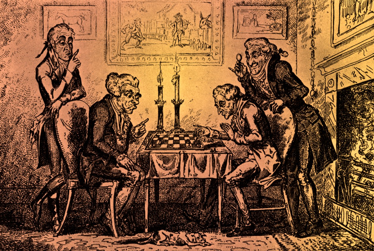 Una partida de ajedrez de George Cruikshank