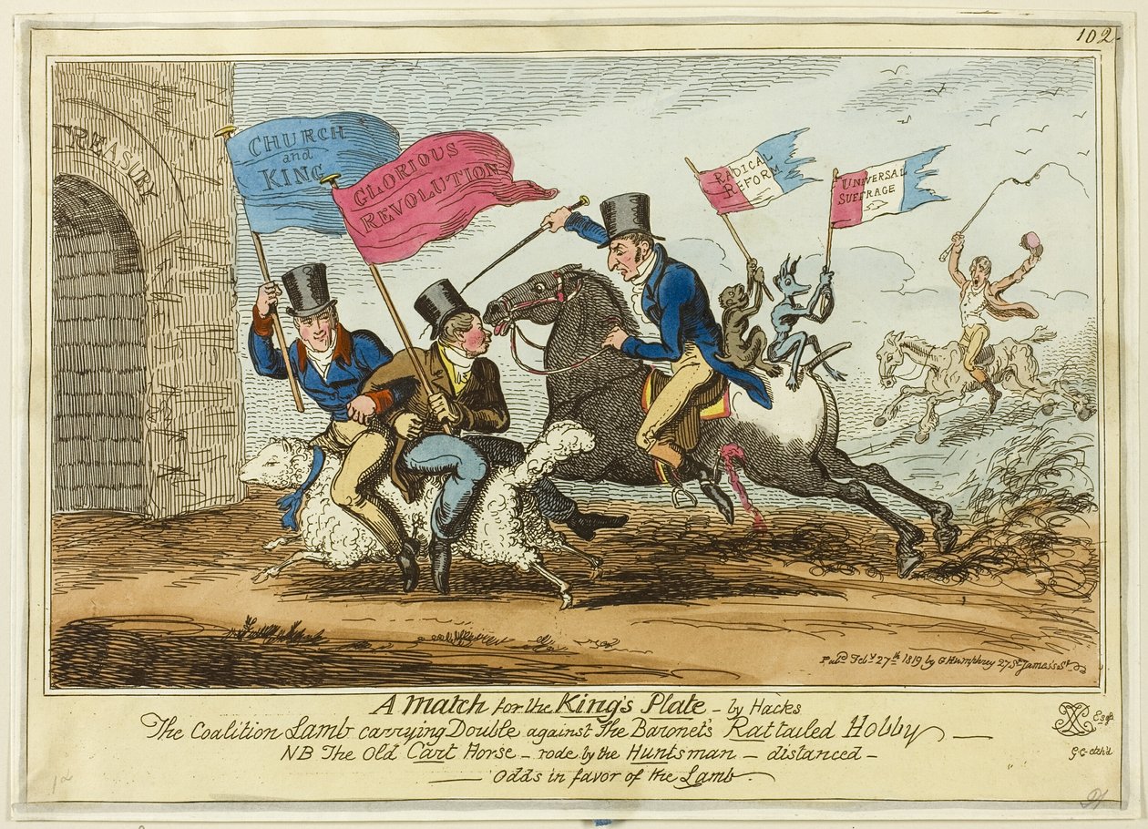 Un partido para los Kings Plate-By Hacks de George Cruikshank