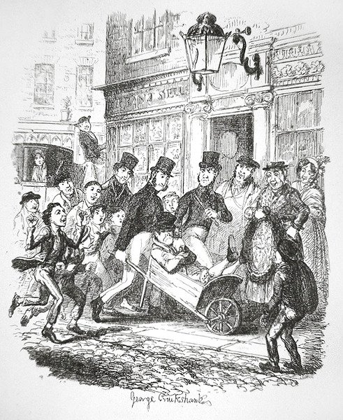 Un carterista en custodia, c.1835 de George Cruikshank