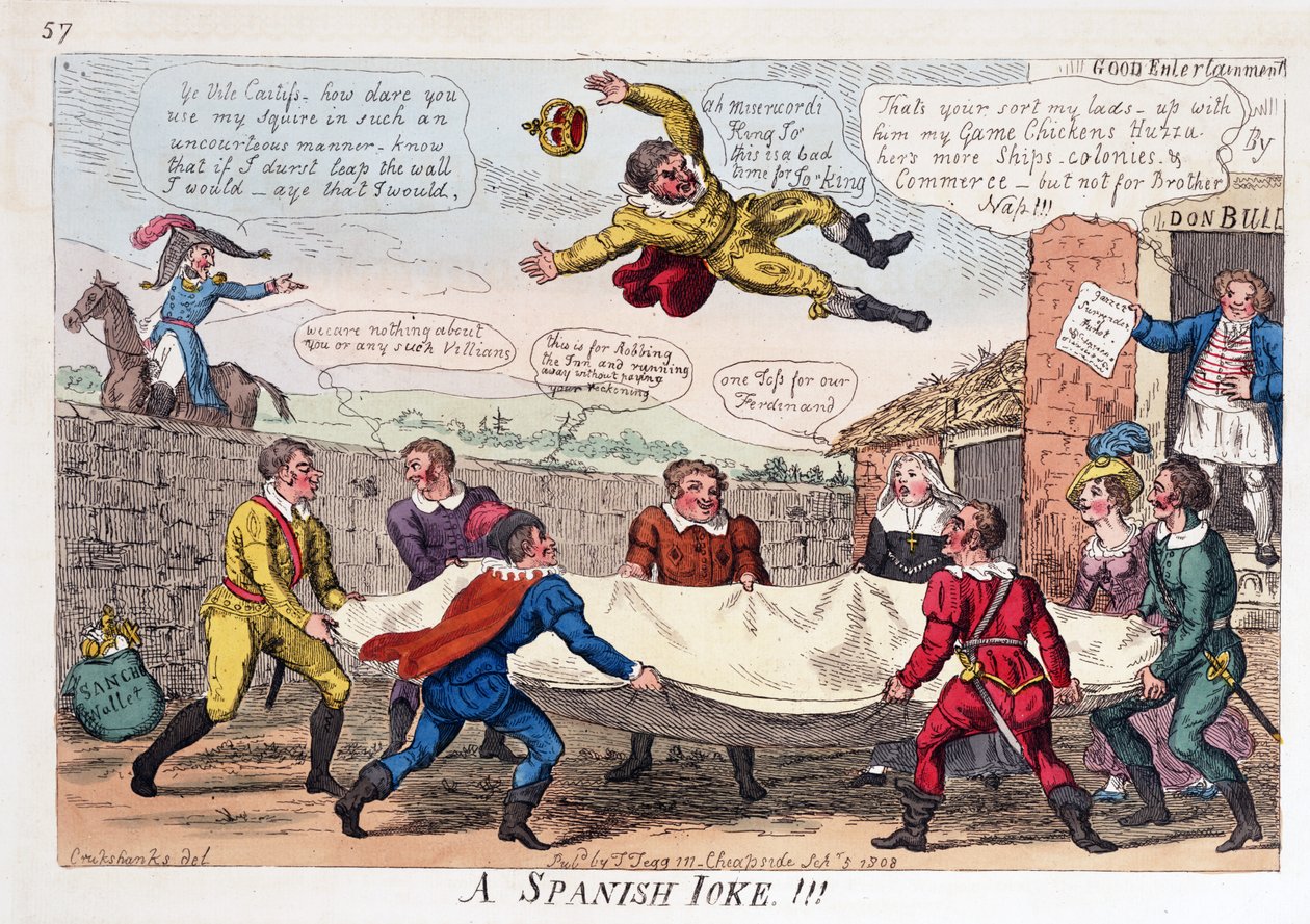 Una broma española, 1808 de George Cruikshank