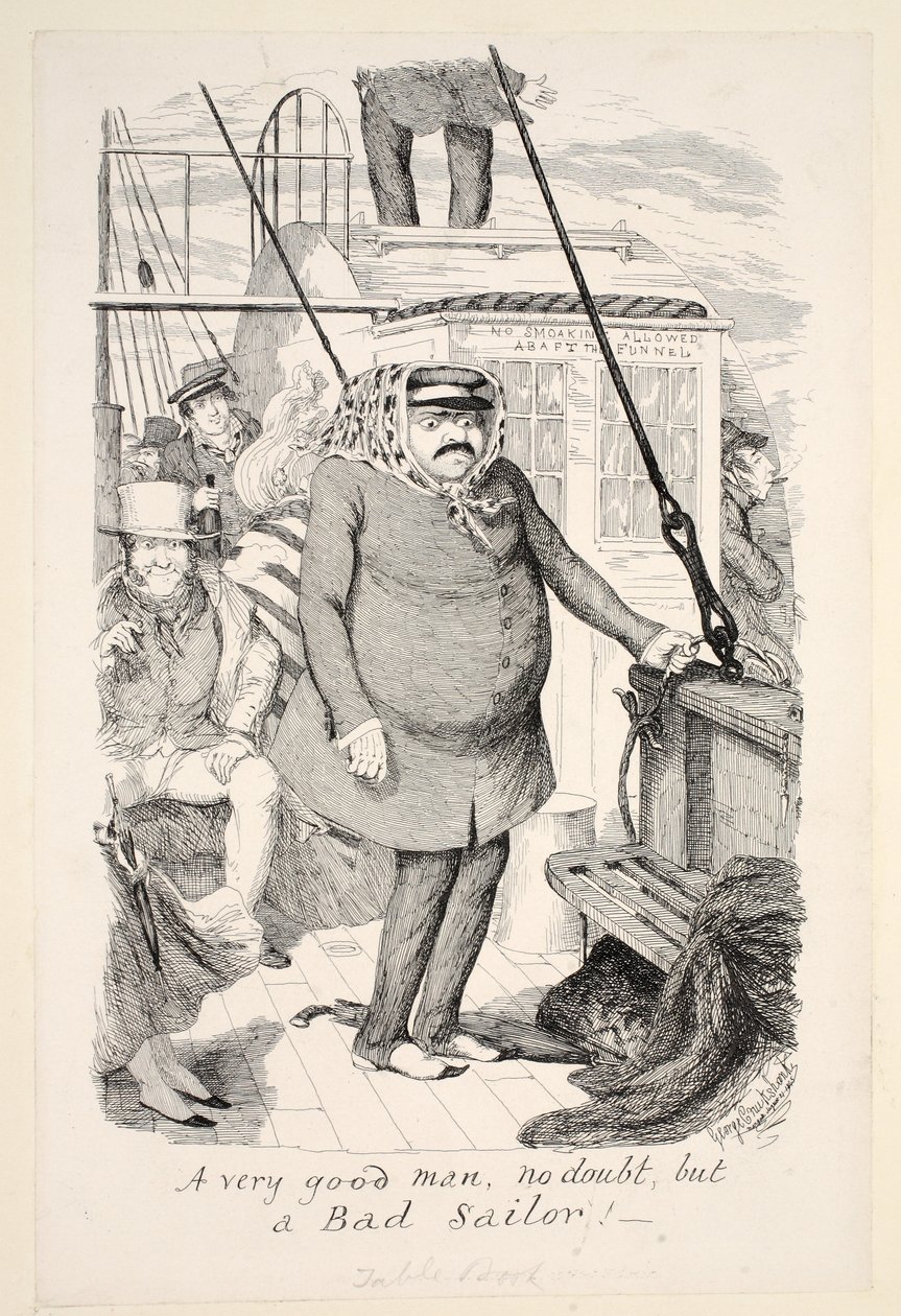 Un hombre muy bueno, sin duda, pero un mal marinero de George Cruikshank