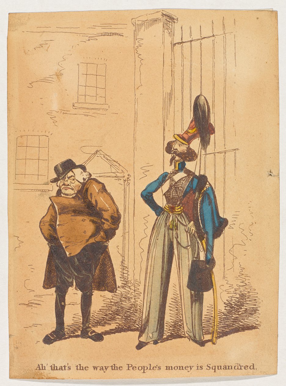 Ah, así es como se derrocha el dinero del pueblo de George Cruikshank