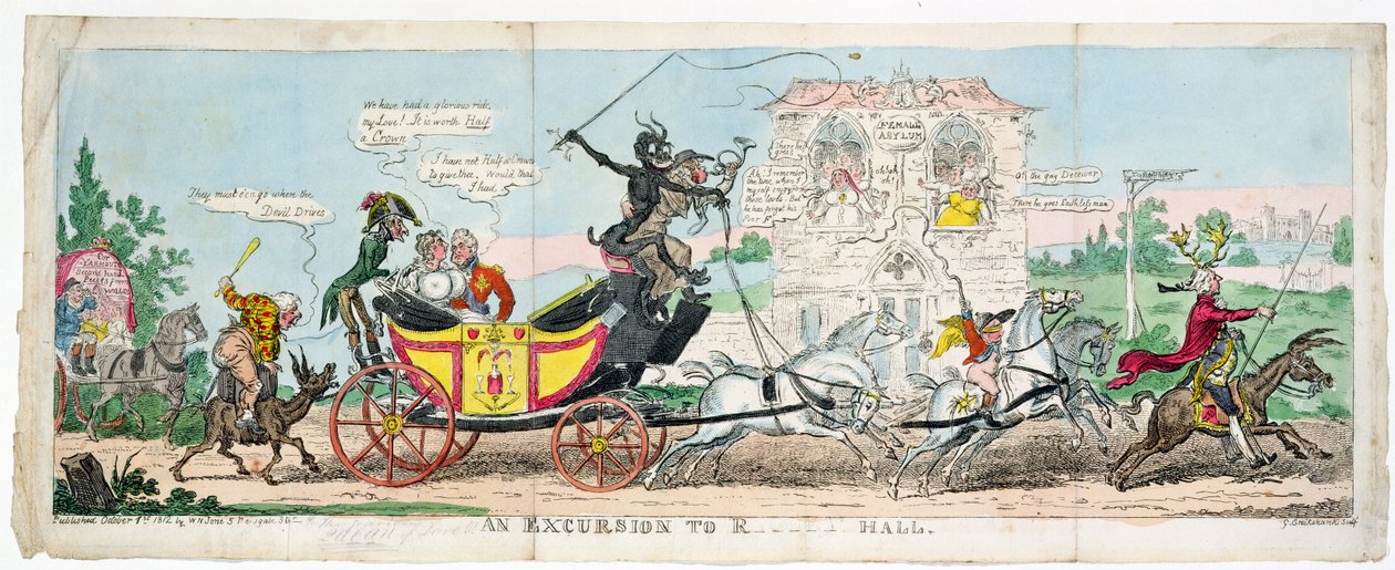 Una excursión a R.... Hall de George Cruikshank