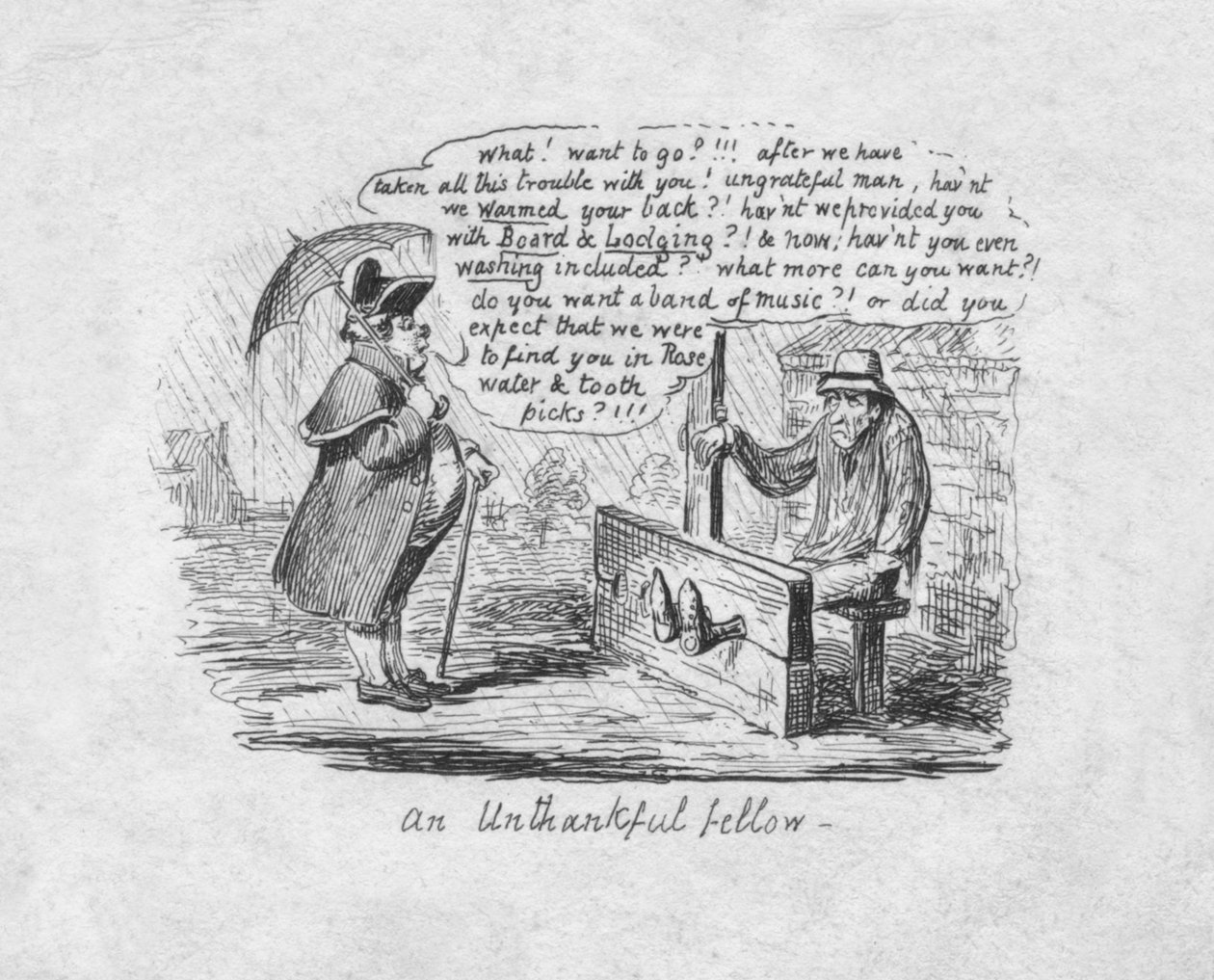 Un tipo desagradecido de George Cruikshank