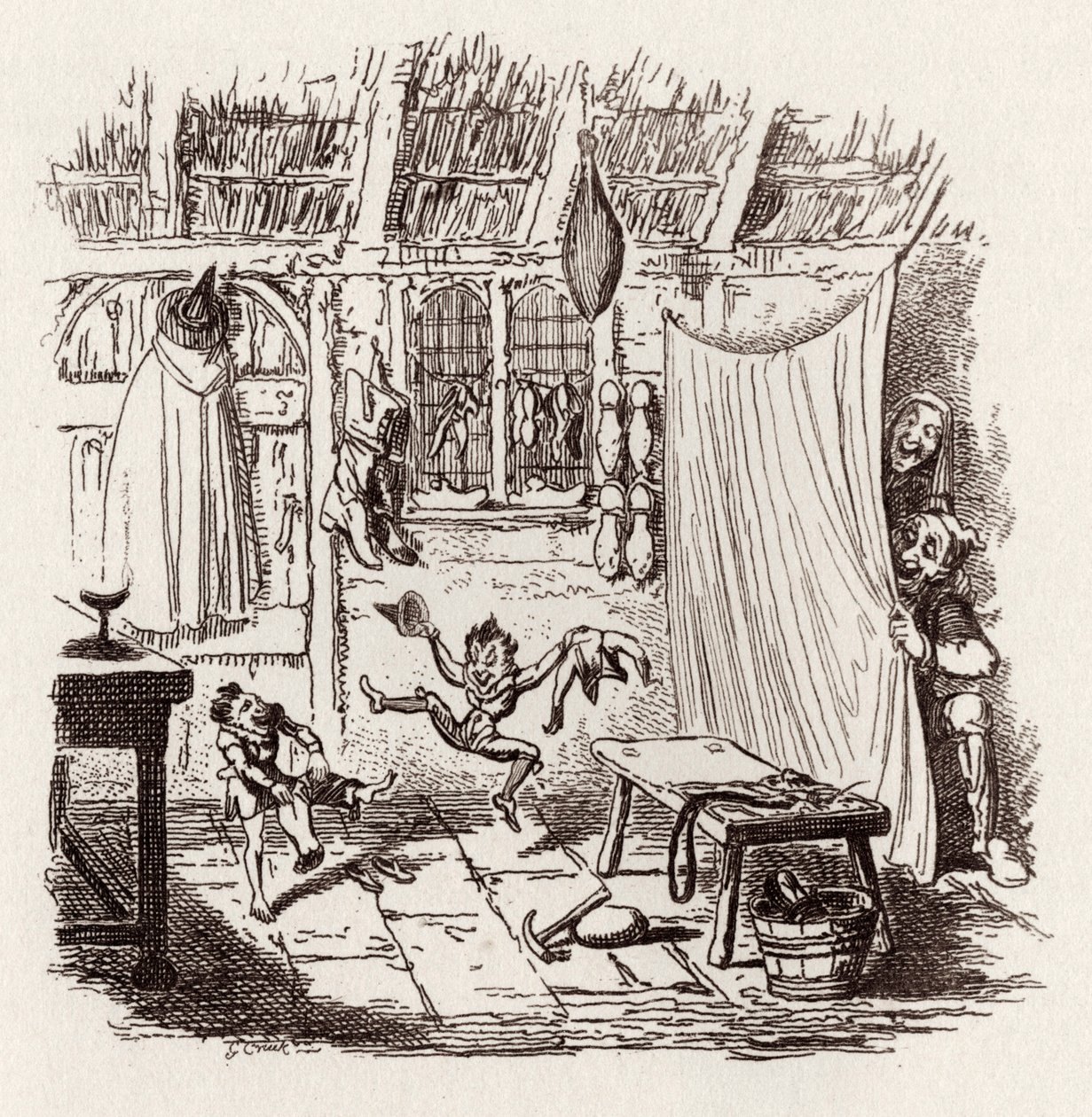 Hermanos Grimm Cuentos infantiles de George Cruikshank