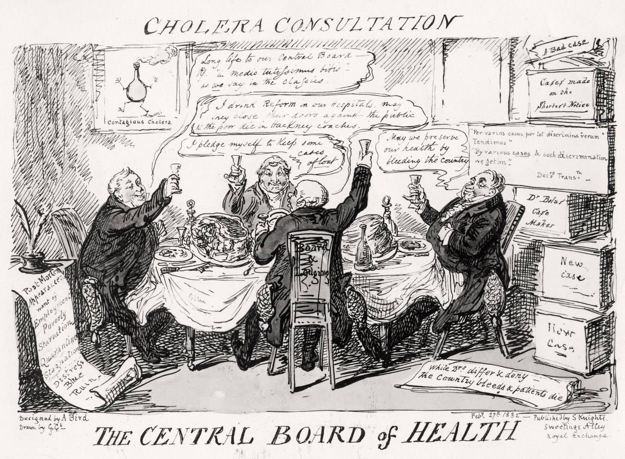 Consulta sobre el cólera en la Junta Central de Salud, publicada el 27 de febrero de 1832 de George Cruikshank