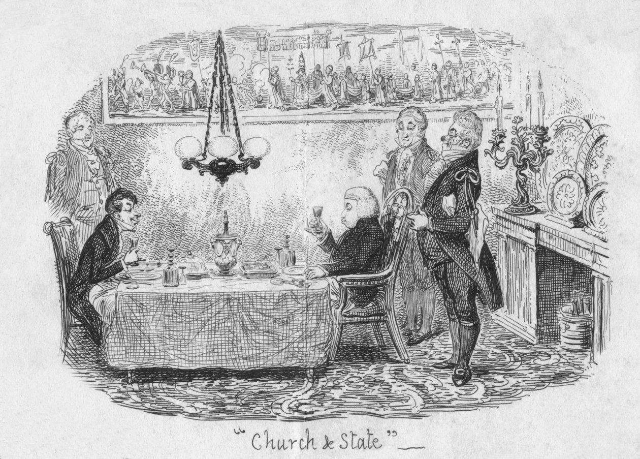 Iglesia y Estado de George Cruikshank