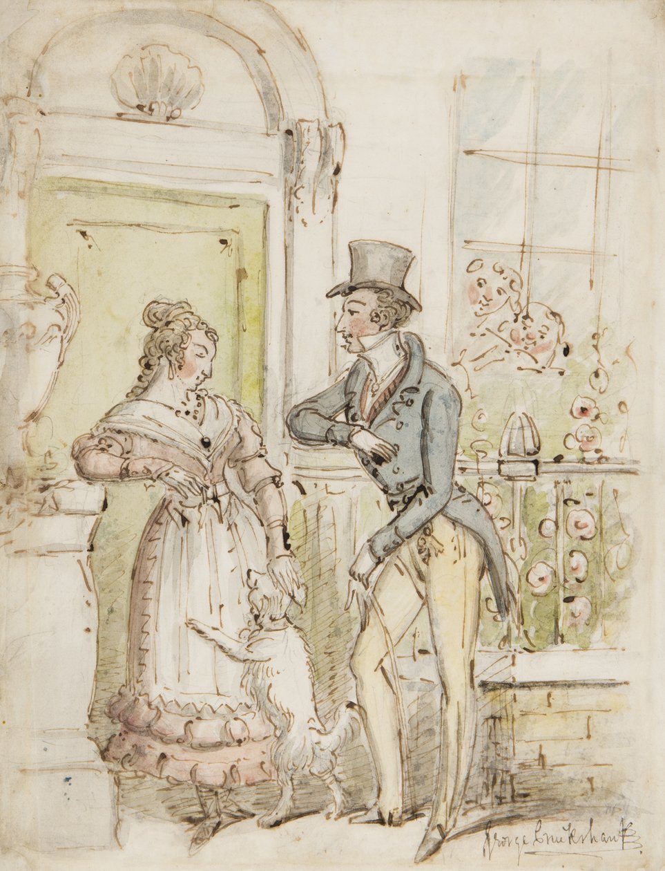 Cortejo, c.1835 de George Cruikshank
