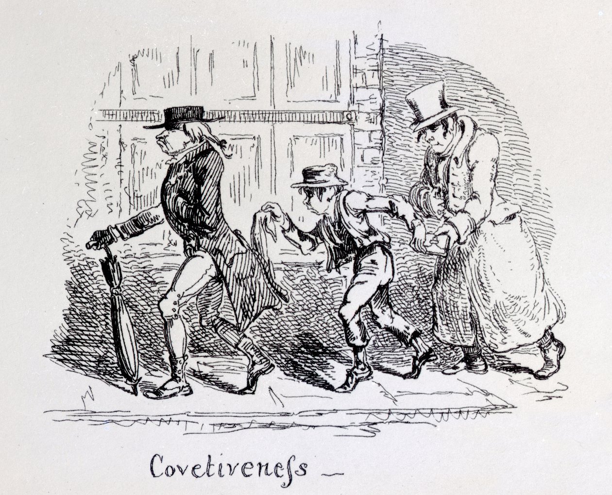 Codicia de Ilustraciones Frenológicas, 1826 de George Cruikshank