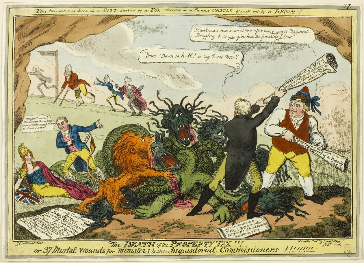 ¡¡Muerte del Impuesto sobre Bienes Inmuebles!! de George Cruikshank