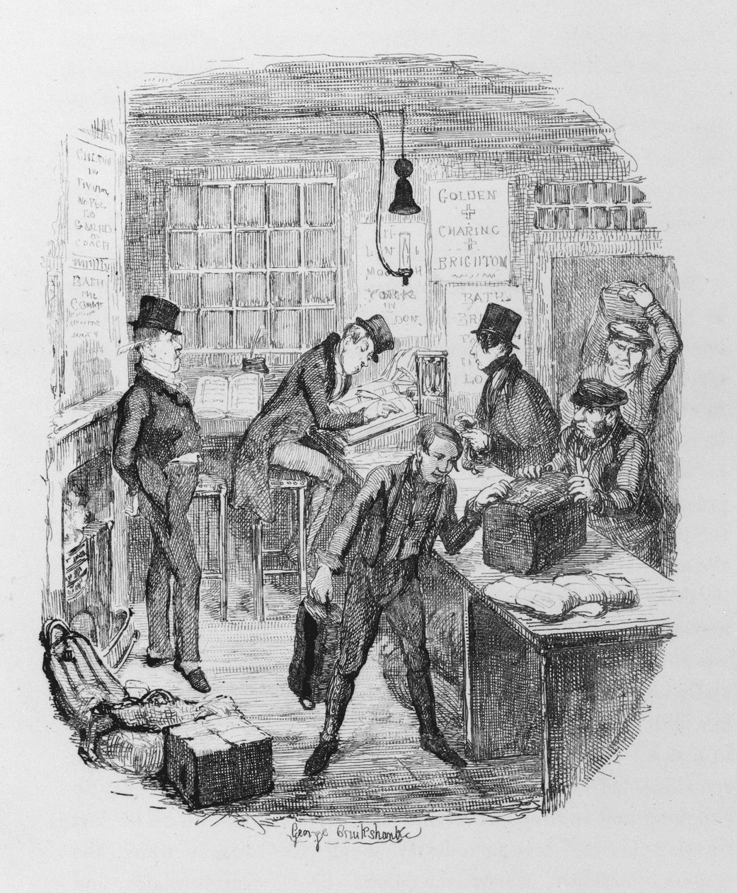Primeros Coches, c.1836 de George Cruikshank
