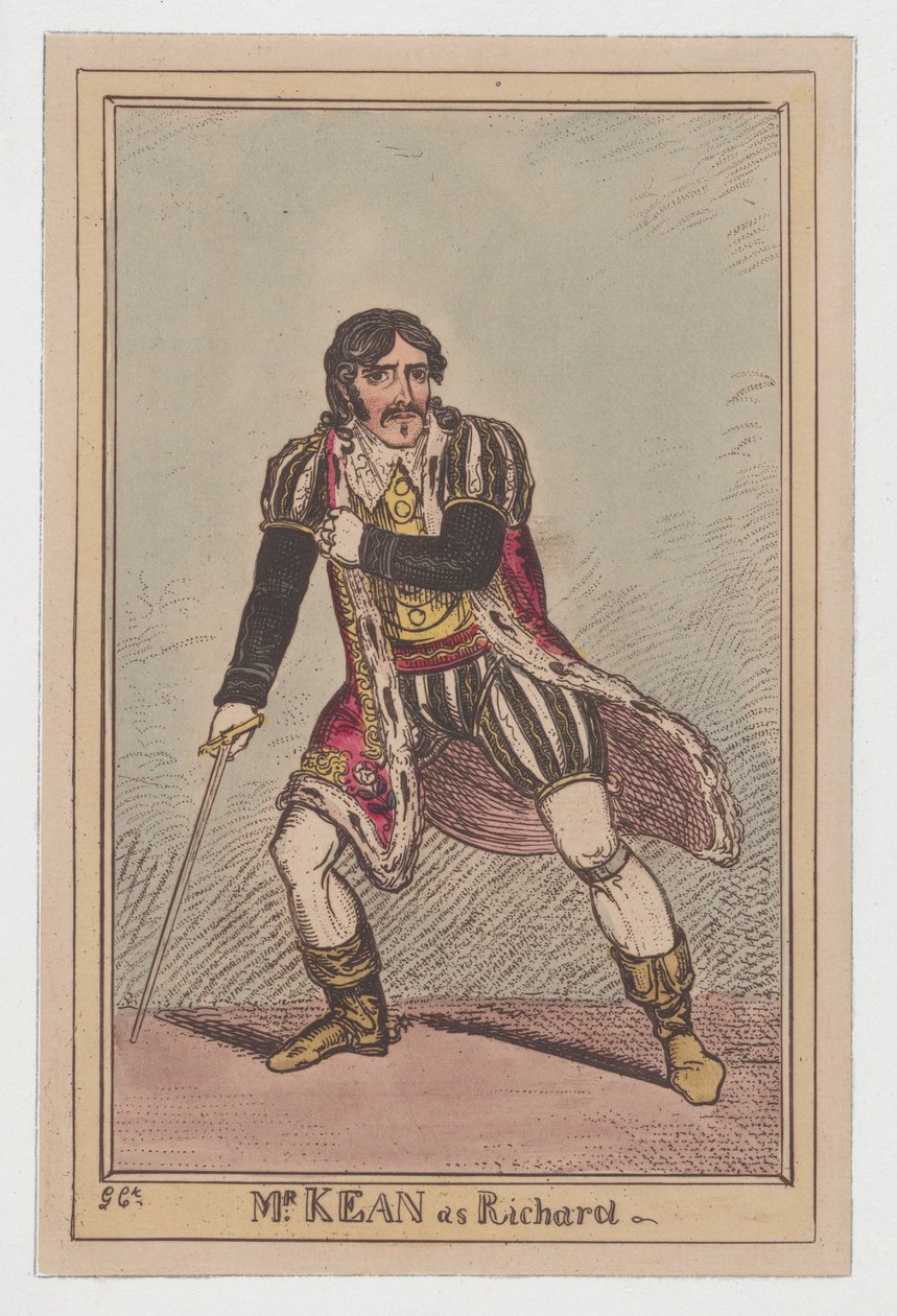 Edmund Kean como Ricardo III, ca. 1814 de George Cruikshank