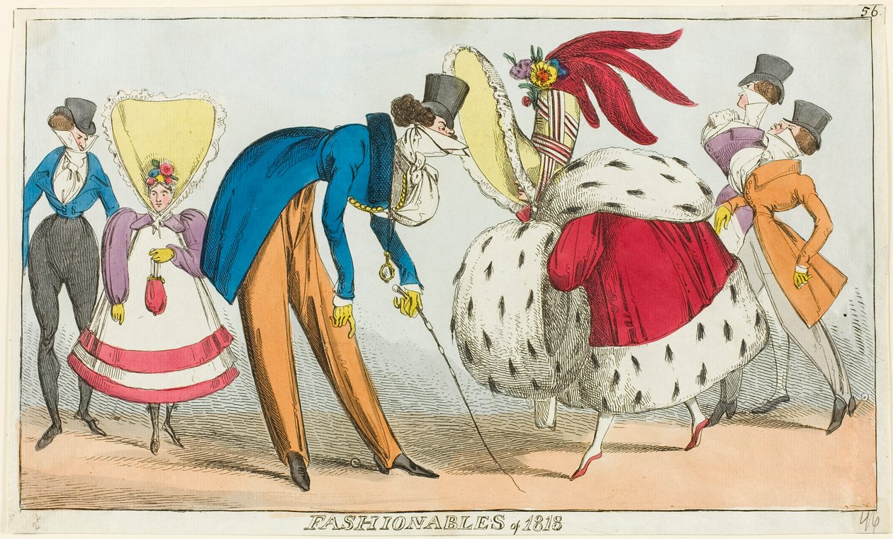 La moda de 1818 de George Cruikshank