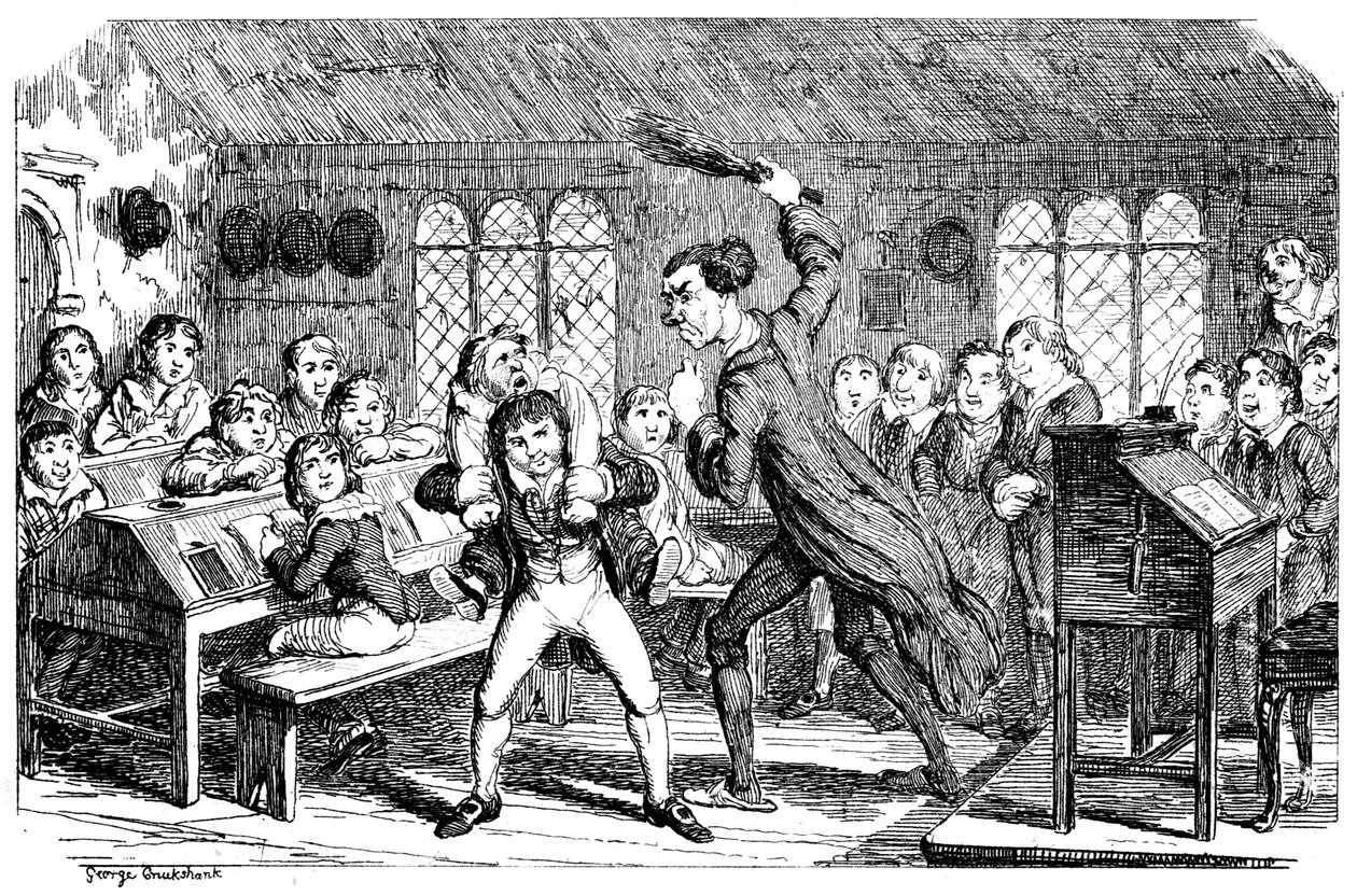 Febrero - Tiempo de cortar, 1839 de George Cruikshank