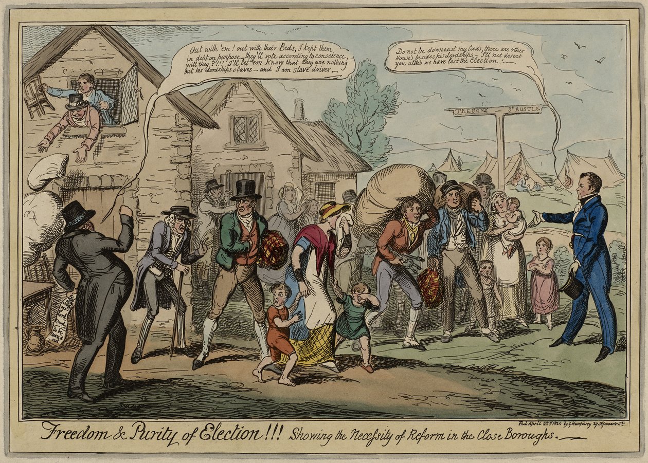 ¡Libertad y pureza de elección! Mostrando la necesidad de reforma en los distritos cerrados, publicado el 23 de abril de George Cruikshank