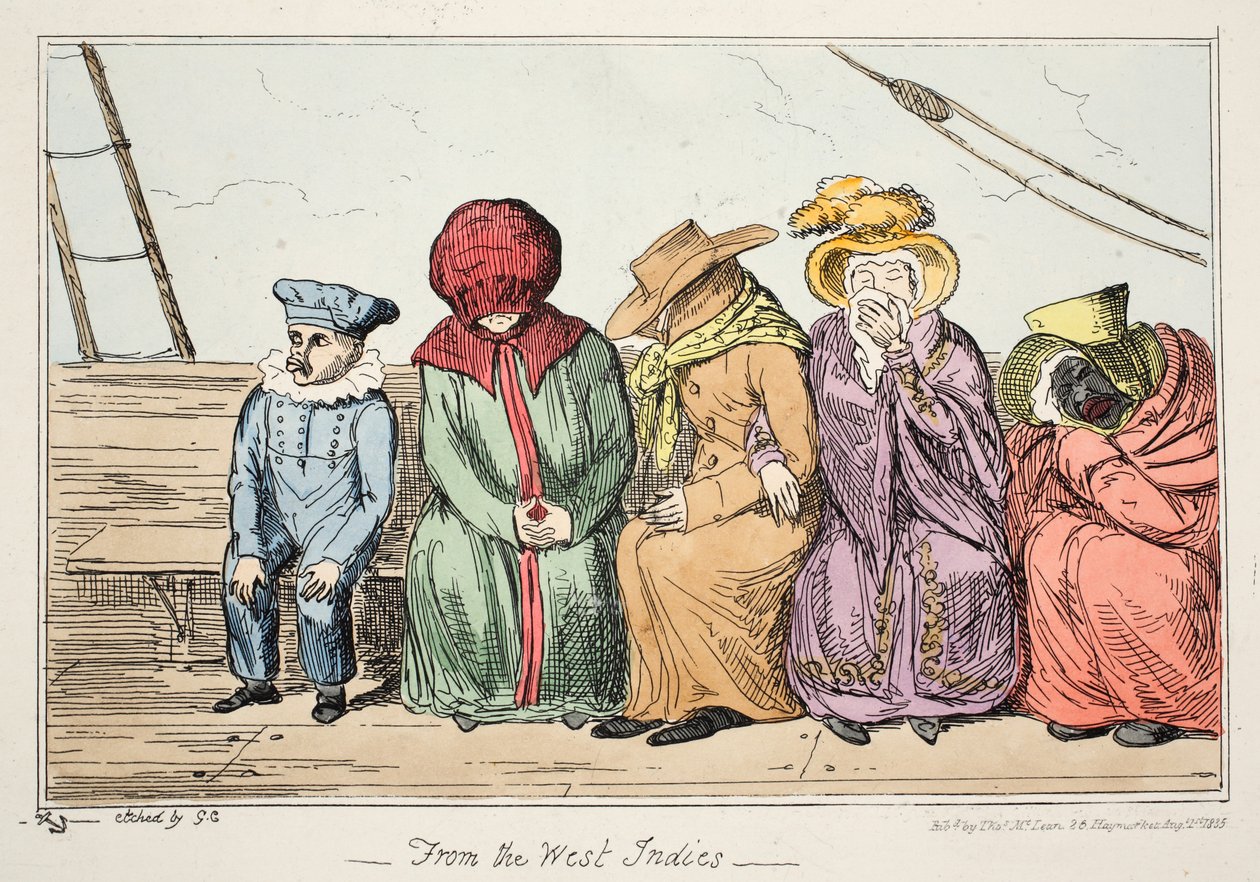 Desde las Indias Occidentales, pub. 1835 de George Cruikshank