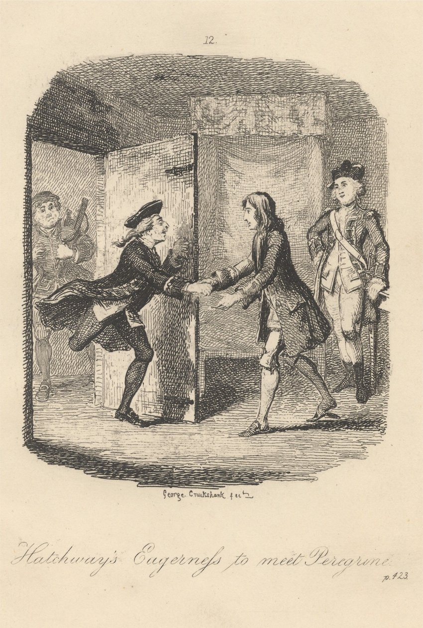 El afán de Hatchway por conocer a Peregrine de George Cruikshank