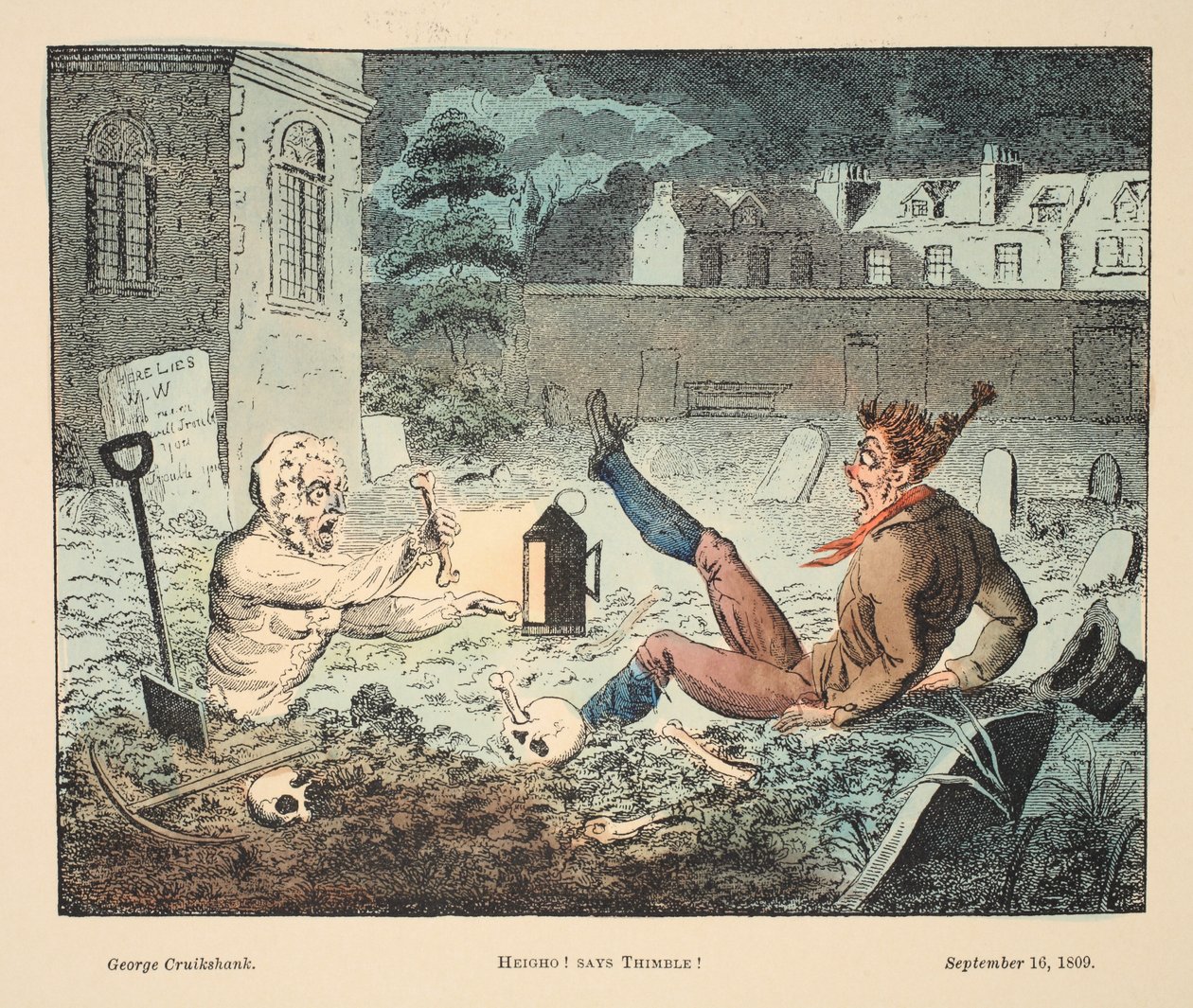 ¡Ay! Dice Dedal, pub. 1809 de George Cruikshank