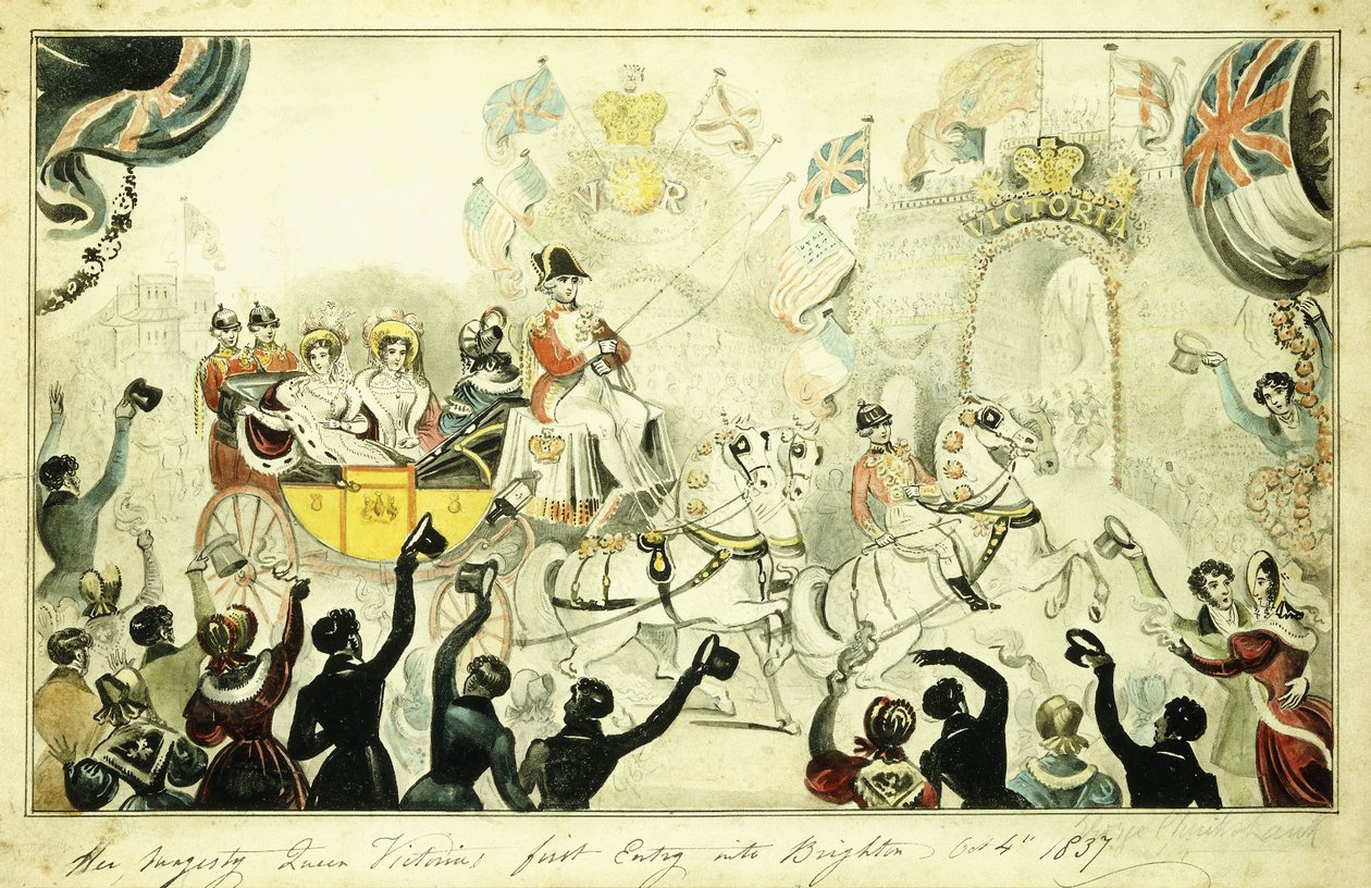La primera entrada de Su Majestad la Reina Victoria en Brighton, 4 de octubre de 1837 de George Cruikshank