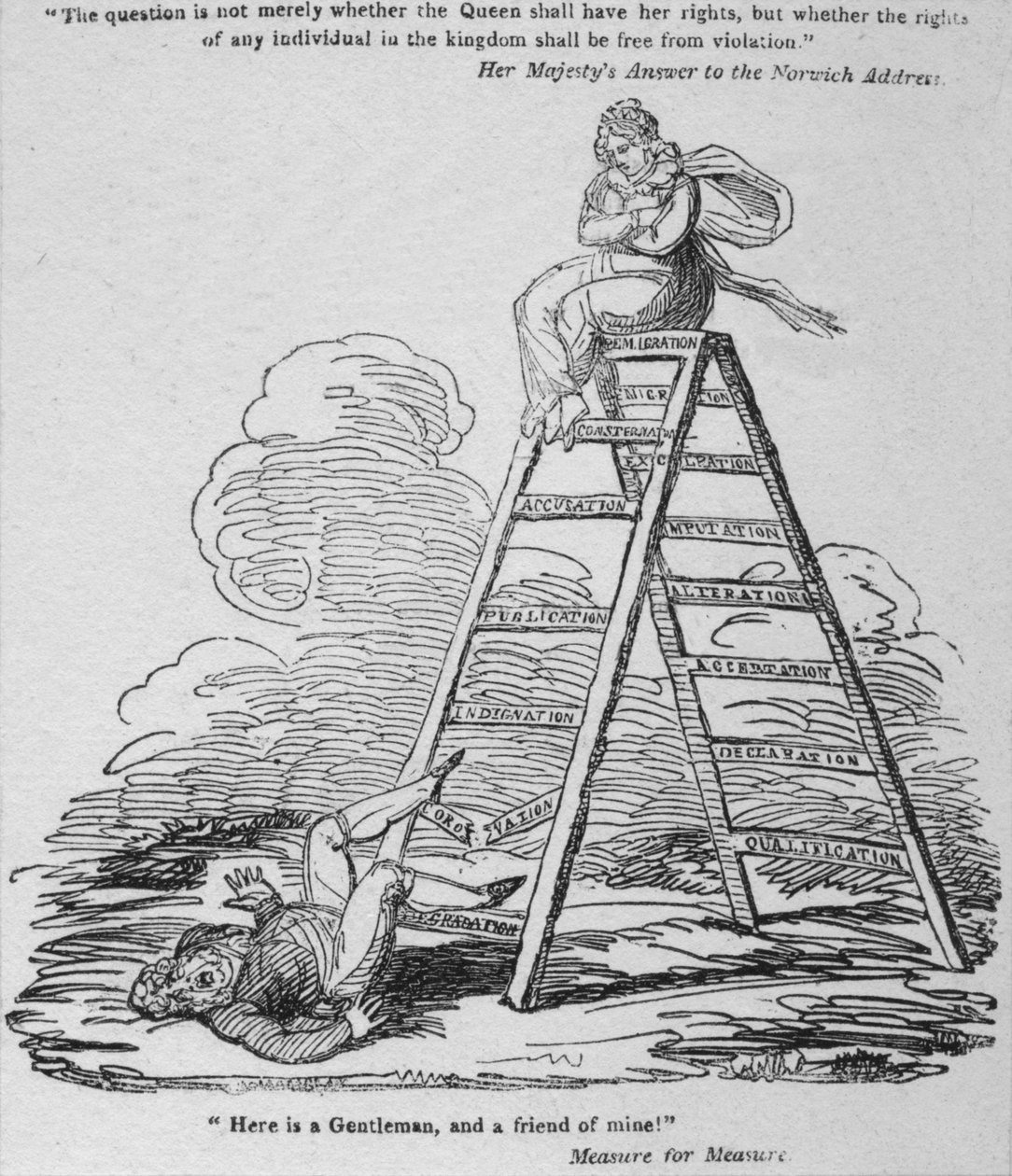 ¡Aquí hay un caballero y un amigo mío! de George Cruikshank