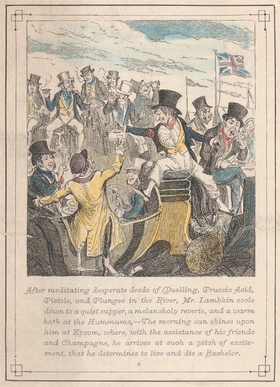 Ilustraciones del Sr. Lambkin, lámina 8 de George Cruikshank