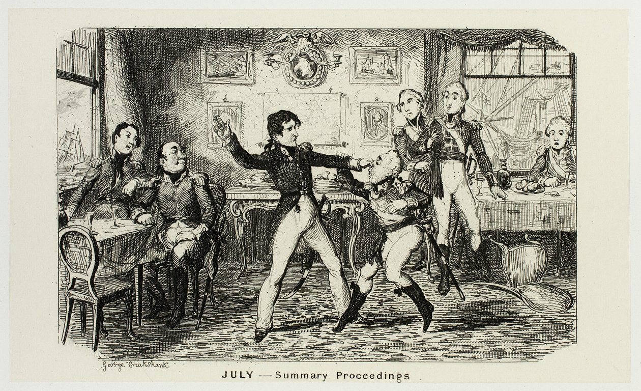 Julio - Actas resumidas de los grabados en acero de George Cruikshank para The Comic Almanacks: 1835-1853 de George Cruikshank