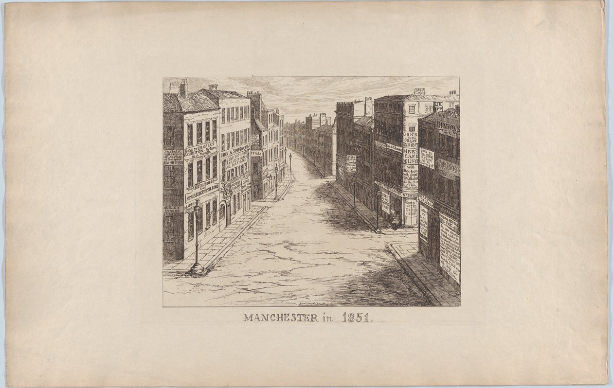Manchester, en 1851 de George Cruikshank