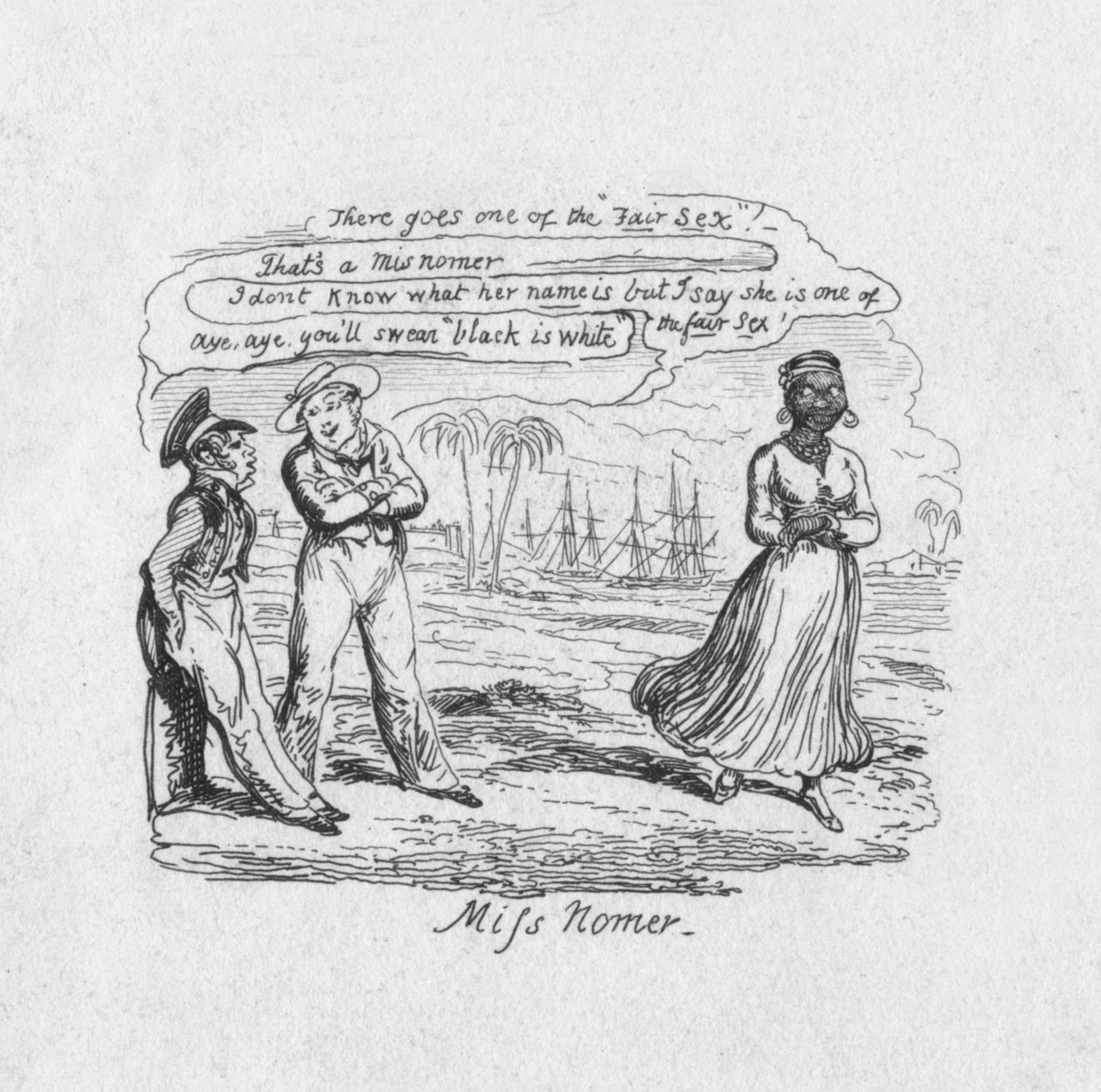 Miss Nomer, 1829 de George Cruikshank