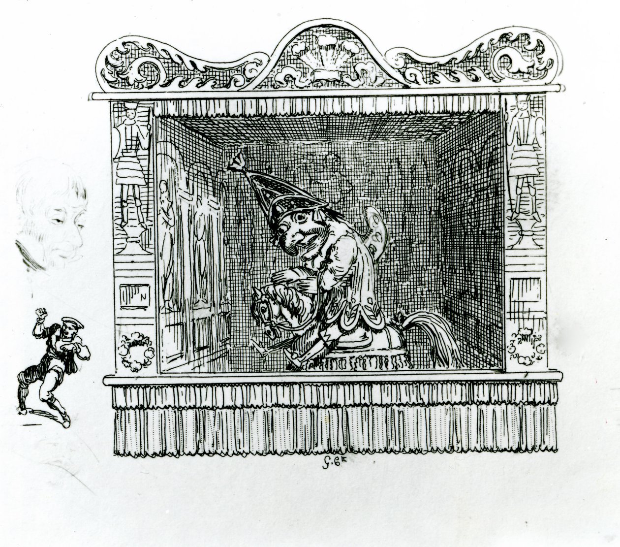 El Sr. Punch en Héctor el Caballo de George Cruikshank