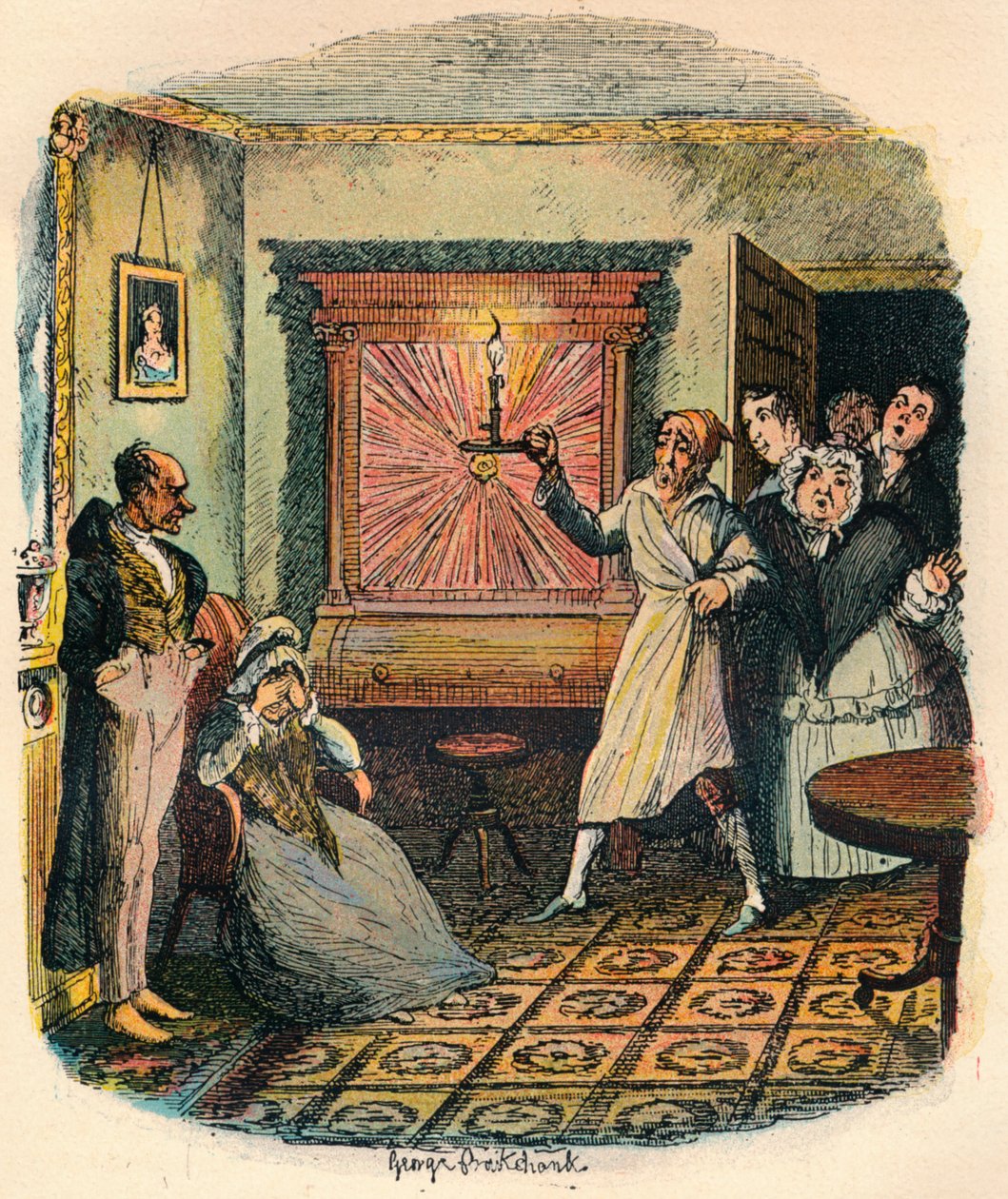 Sra. Tibbs y Sr. Evenson, c1900 de George Cruikshank