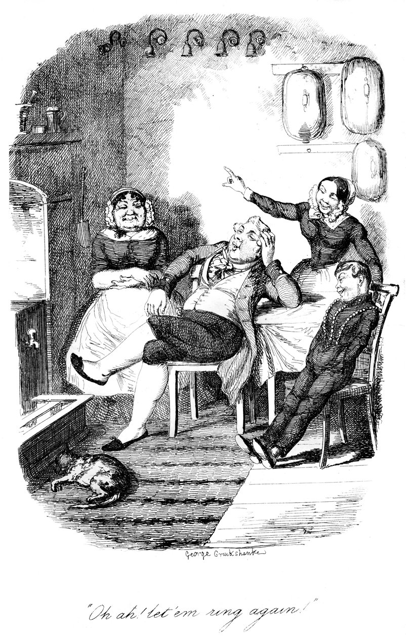 ¡Oh ah! ¡déjalos sonar de nuevo!, c1840s de George Cruikshank